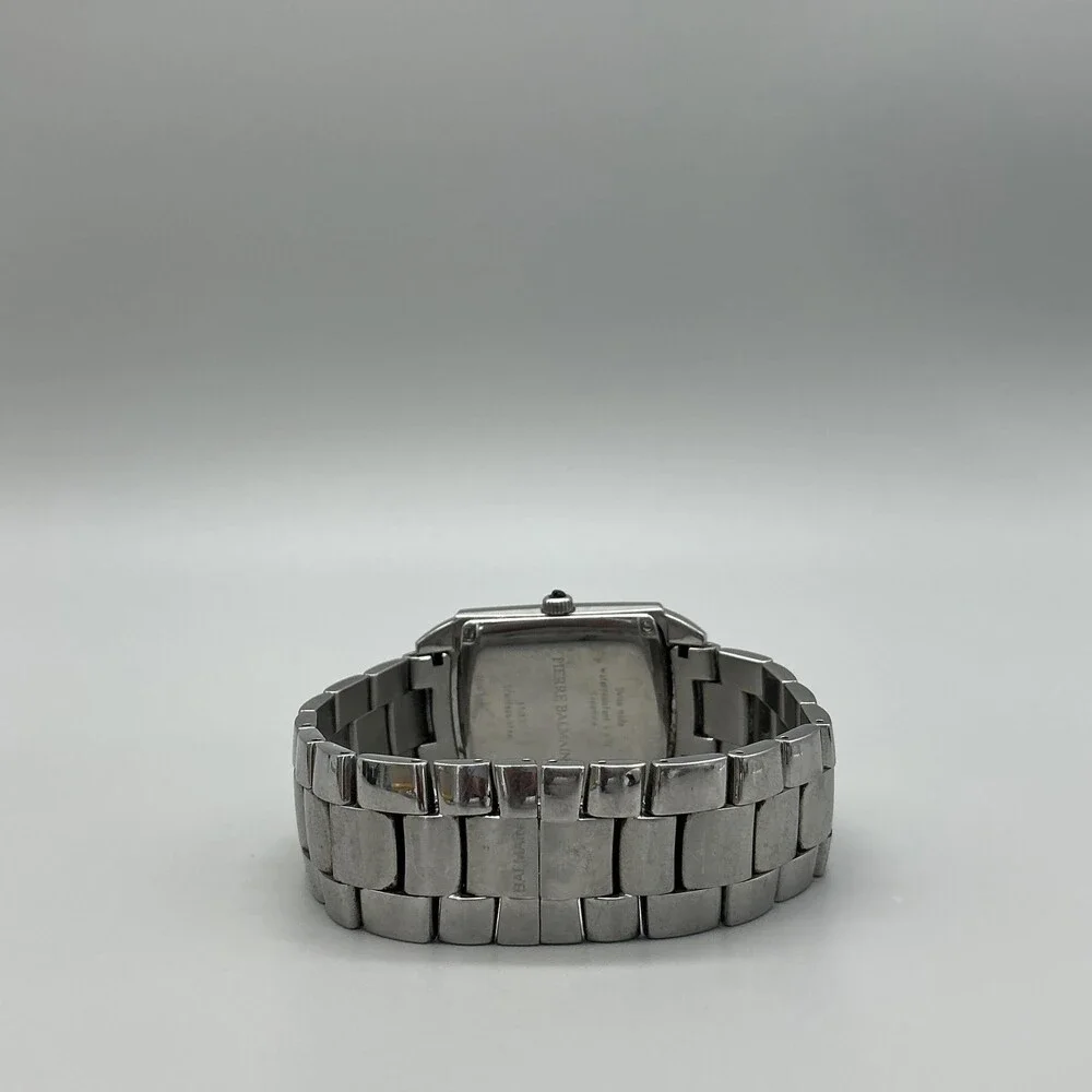 Pierre Balmain Mens Watch 32mm Black Dial Stainless Bracelet 3181 New Battery 8